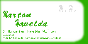 marton havelda business card